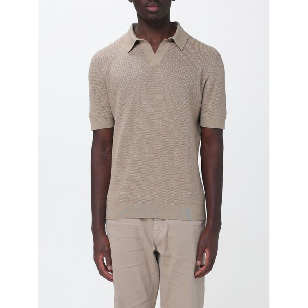Zegna Polo Shirt Men Beige
